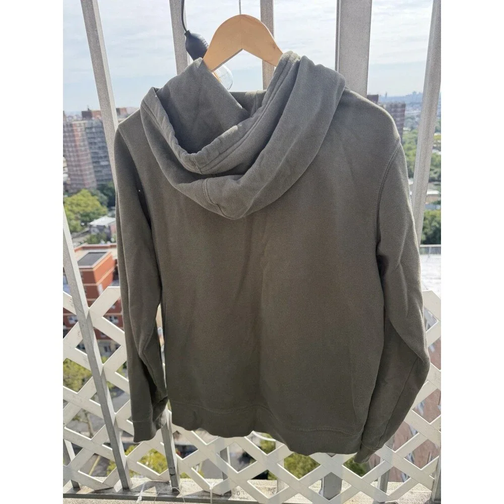 The North Face Hoodie Mens Small Green Pullover Half Dome Logo Sweatshirt
